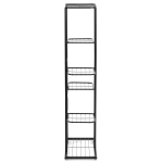 Springos metallist lillealus, 6 riiulit, must, 106 cm
