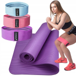 Fit4med treeningmatt, paks, venituskummidega, taastusraviks, ei rullu