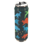 Termotass purk - ORION - 500 ml - Kahe seina - Roostevaba teras - Dinosaurus muster - Tume roheline