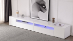 TV kapp valge, LED valgustus, 240 cm, 2 karpi