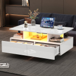 Diivanilaud LED-i, 2 sahtliga, 90x55x41 cm, 30 kg