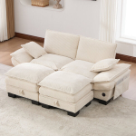 Moodulsofa, 2 istekohta, 2 taburetiga, USB-C, 220 kg, 190x132x84 cm