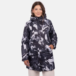 Huppa Naiste talveparka JANELLE 1, hall mustriga, 160g