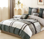 Eurofirany kahepoolne puuvillsatiinist voodipesukomplekt SBA-076, 160x200 cm, 3-osaline