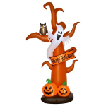 T&auml;ispuhutav Halloweeni puu, 274 cm, LED-tuledega, pruun