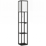 LED p&otilde;randalamp riiulitega 26x26x161 cm must/valge