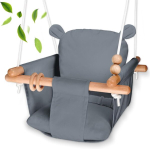 Beebikeiged ja -kiiged,Baby Swing Outdoor | Turvav&ouml;&ouml;ga turvav&ouml;&ouml;ga l&otilde;uendist iste v&auml;ikelastele (tumehall),