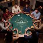 Pokerimatt 100 cm roheline kummist alus