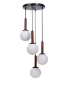 Opviq rippvalgusti 9071-4, pruun/valge