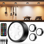 Laetavad LED kohtvalgustid puldiga, 4 tk