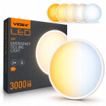 Videx Led Plafon 30w 3000lm 6500k k&uuml;lm valge, pinnale paigaldatav
