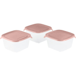 Curver toidu s&auml;ilitamise karpide komplekt Fresh & Go, roosa, 3 tk.