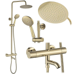 Du&scaron;ikomplekt Rea Lungo Diamond Thermostat Gold 27X34,5X117CM