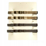 Tugevad pruunid lainelised juukseklambrid 6 cm, 8 tk.