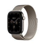 Nutikell Apple Watch Series 12 GPS + Cellular 46mm Natural Titanium Case with Natural Milanese Loop - M/L - MJGQ4ET/A