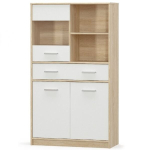 Vitrina Tips 2D1W1S/80, sonomos tamme/valge