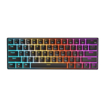 Mehaaniline m&auml;nguklaviatuur, 61 klahvi, Blue Switch, v&auml;rviline taustavalgustus, must, A61K