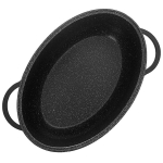 Graniidist k&uuml;psetuspott kaanega ovaalne grande 8 l 45x 275 cm, Kepimo indas granitinė su dangčiu ovali GRANDE 8 l, 45x27,5 cm