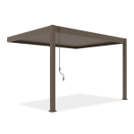 Varikatus Pergola Elegance Wall 3x4, hallikaspruun