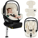 Turvatool p&ouml;&ouml;ratava alusega Lionelo Astrid i-Size Set Plus Beige Cream, 40&ndash;87 cm, ISOFIX-kinnitus, 180&deg; p&ouml;&ouml;ratav