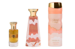 Komplekt Khadlaj Cloud Candy naistele: parf&uuml;&uuml;m PP, 100 ml + kehasprei, 200 ml + &otilde;liparf&uuml;&uuml;m, 24 ml