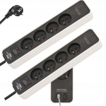 Pikenduskaabel 4 pistikupesa ja 2 Usb-c pordiga, 1,5 m
