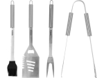 Yato BBQ komplekt YG-20110, 4 tk, 430 roostevaba teras, 1.5 mm, kahvel, tangid, spaatel, pintsel