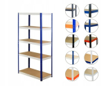 Metallist riiul Helios Hnw 196x90x30cm, 5 riiulit, 400kg/riiul