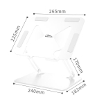 Kandur s&uuml;learvutile - MEDIA-TECH - S&uuml;learvuti alus MT2661W - Pol&uuml;gooniline reguleerimine - Kokkuvolditav - K&otilde;rgus 17 cm