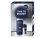 Komplekt Nivea Men Time to Boost meestele: du&scaron;igeel, 250 ml + kuulantiperspirant, 50 ml