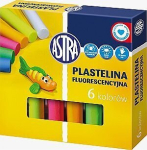 Fluorestseeruv plastiliin 6 v&auml;rvi ASTRA - ASTRA paberit&ouml;&ouml;stus