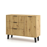 Kummut Mebelbos Borg Duo 1d3s, 110x38,9x81,4 cm, pruun