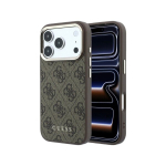 Telefoni&uuml;mbris Guess PU Leather 4G Gold Frame MagSafe Apple iPhone 18 Pro Max pruun