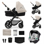 Kahjustatud pakendiga toode. Universaalne vanker Kinderkraft Moov 2 3in1, Moonlight Grey
