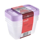 Toidun&otilde;ude komplekt ristk&uuml;likukujuline 4x0,75L Fredo "Fresh" l&auml;bipaistev/helelilla