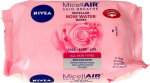 Mitsellaarsed niisked meigieemaldus salvr&auml;tikud Nivea Micell Air Skin Breathe Rose Water, 25 tk