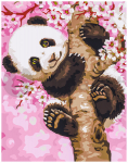 Maalimiskomplekt numbrite j&auml;rgi Armas panda 30x40