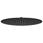 vidaXLi vihmadu&scaron;i otsak, roostevaba teras 50 cm, &uuml;mar, must, Juoda