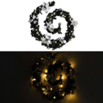 vidaXL j&otilde;uluvanik LED-tuledega must, 2,7 m, PVC