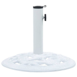 vidaXL p&auml;ikesevarju alus, valge, 9 kg 40 cm, malm