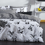 Laste voodipesukomplekt Panda, 200x220, 3-osaline
