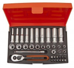 Pikkade ja l&uuml;hikeste padrunite kmpl. 4-13mm + otsakud PH,PZ,HEX,TORX 37 osa 1/4