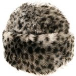 Kunstkarusnahast m&uuml;ts, leopard mustriga, hall