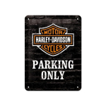 Metallplaat 15x20cm / Harley-Davidson Parking only