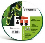 Kastmisvoolik Economic 20m 3/4" + otsikute komplekt