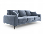 Kolmekohaline diivan Mazzini Sofas Madara, veluur, helesinine/must
