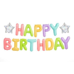 Fooliumist &otilde;hupallid "Happy Birthday" erinevad v&auml;rvid