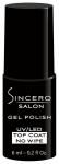 Geellaki pealislakk "Sincero Salon, Top Coat No wipe"&nbsp;6 ml;