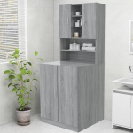 vidaXL pesumasinakapp, hall Sonoma tamm, 70,5 x 25,5 x 90 cm