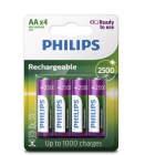 Philips Taaslaetav AA 2500 mAh 4-blisterpakend